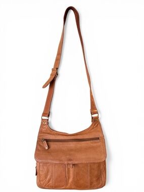 Vintage Fossil Tan Leather Crossbody